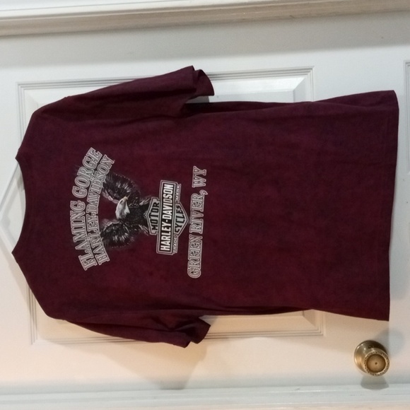 Harley-Davidson Maroon Graphic Short Sleeve Tee Men’s Large - Picture 4 of 6